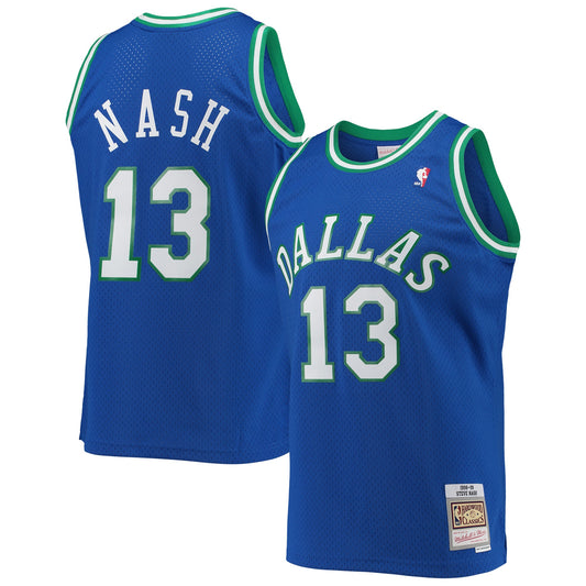 Steve Nash Dallas Mavericks Mitchell & Ness Hardwood Classics Swingman Jersey - Blue