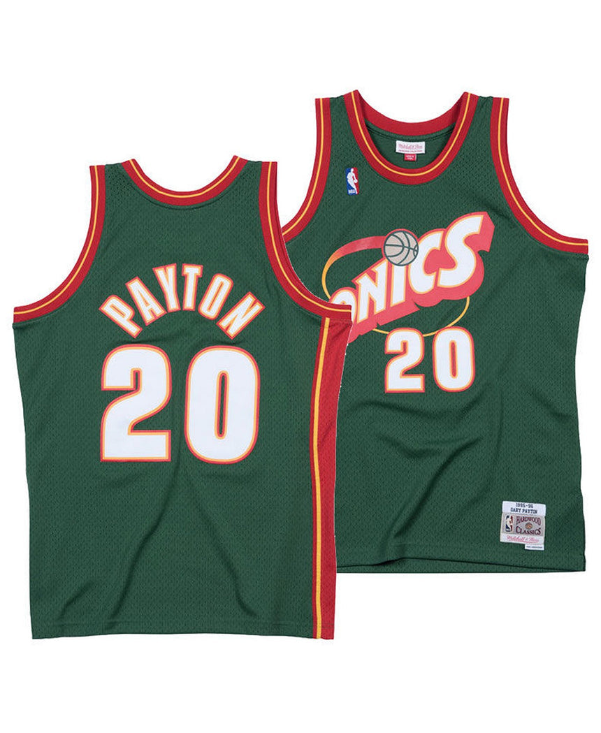 Youth Seattle SuperSonics Gary Payton Mitchell & Ness Green 1995-96 Hardwood Classics Swingman Jersey