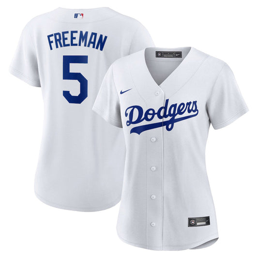 Women's Los Angeles Dodgers Freddie Freeman Cool Base Replica Home Jersey - White