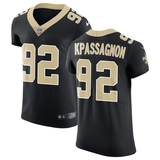 Tanoh Kpassagnon New Orleans Saints Nike Vapor Untouchable Elite Jersey - Black