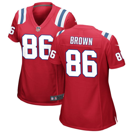 Pharaoh Brown New England Patriots Nike Women's Alternate Jersey - Red