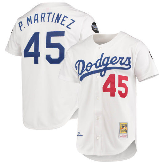 Pedro Martinez Los Angeles Dodgers Mitchell & Ness 1993 Cooperstown Collection Home Authentic Jersey - White