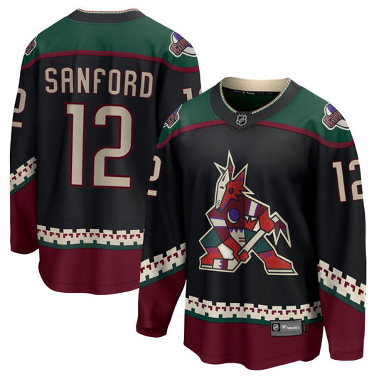 Zach Sanford Arizona Coyotes Fanatics Branded 2021/22 Home Breakaway Jersey - Black