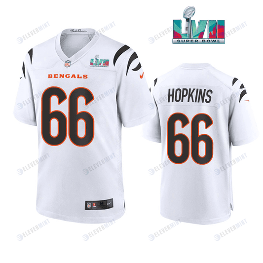 Trey Hopkins 66 Cincinnati Bengals Super Bowl LVII Men Game Jersey- White